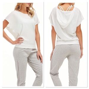 Fabletics white Love Hoodie L